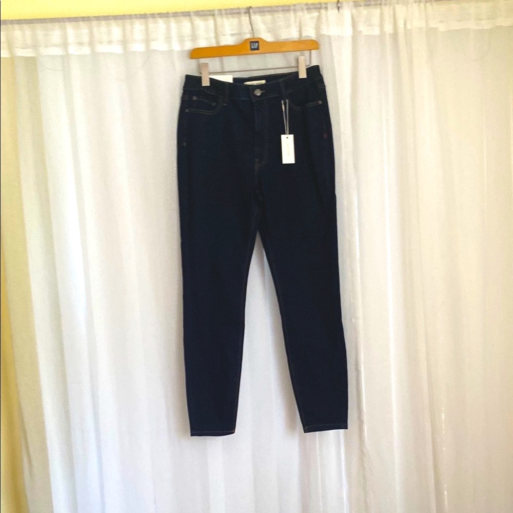 NWT WARP+WEFT Dark Blue High-Waisted Jeans